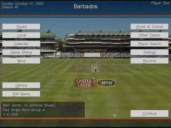 Michael Vaughan's Championship Cricket Manager - PC Screen