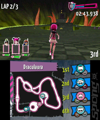 Monster High: Skultimate Roller Maze - 3DS/2DS Screen