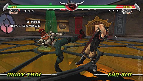 Mortal Kombat Unchained - PSP Screen
