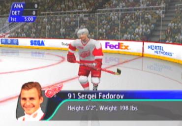 NHL 2K - Dreamcast Screen