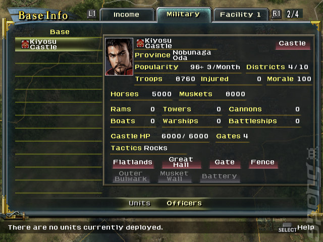 Nobunaga's Ambition: Iron Triangle - PS2 Screen