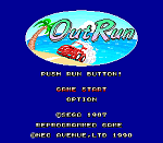 Out Run - NEC PC Engine Screen