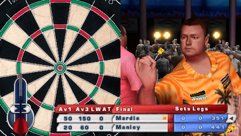 PDC World Championship Darts 2008 - PSP Screen