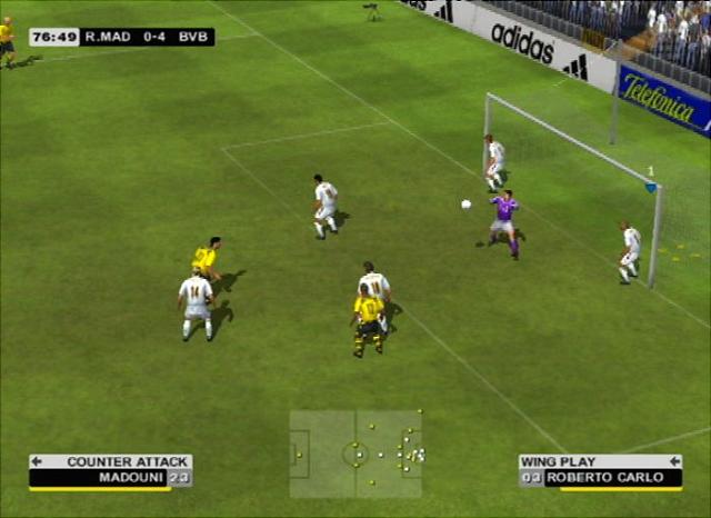 Real Madrid Club Football 2005 - PS2 Screen