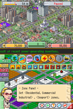 SimCity DS - DS/DSi Screen