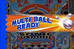 Sonic Pinball Party - GBA Screen