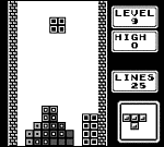 Tetris - Game Boy Screen