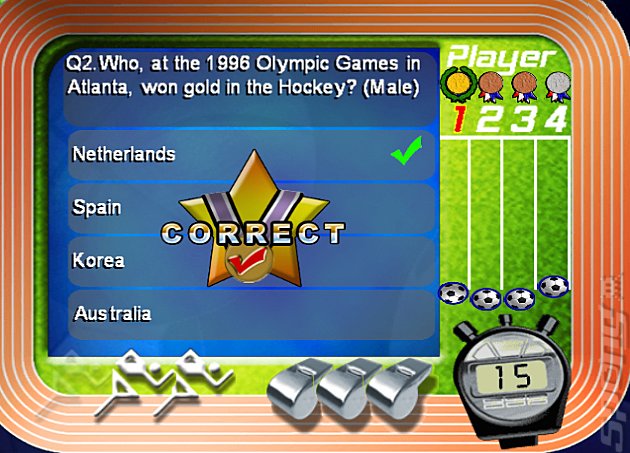 The Ultimate Sports Quiz - PS2 Screen