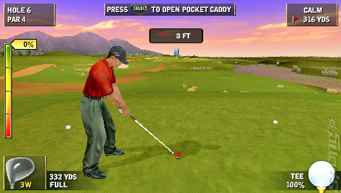 Tiger Woods PGA Tour 07 - PSP Screen