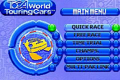 TOCA World Touring Cars - GBA Screen