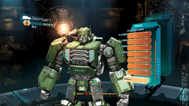 Transformers: Fall of Cybertron - Xbox 360 Screen