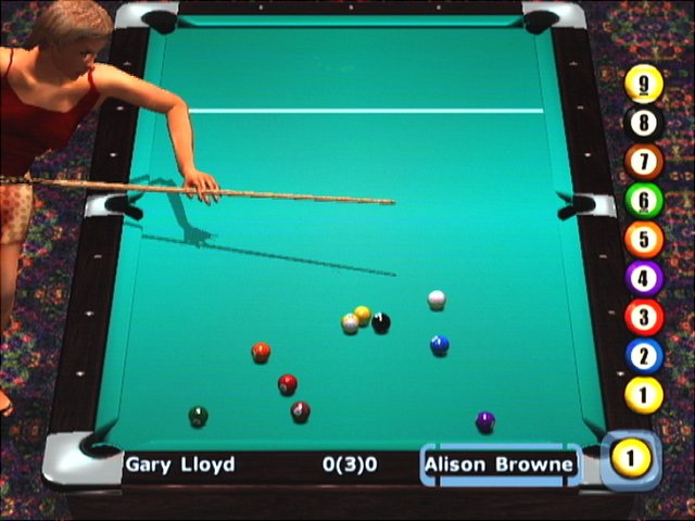 World Championship Pool 2004 - PC Screen