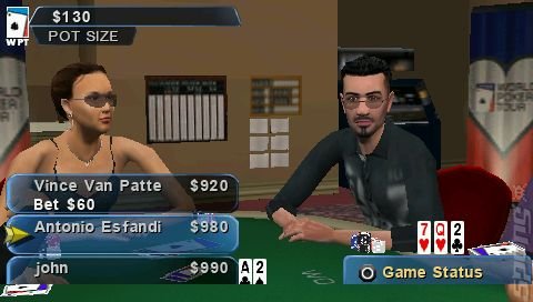 World Poker Tour - PSP Screen