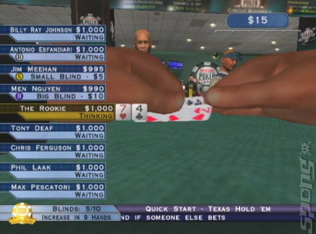 World Series of Poker - PS2 Screen