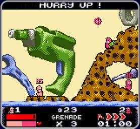 Worms Armageddon - Game Boy Color Screen