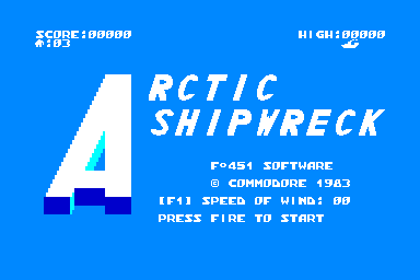 Arctic Shipwreck - C64 Screen