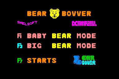 Bear Bovver - C64 Screen