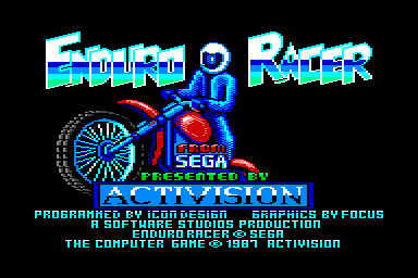 Enduro Racer - C64 Screen