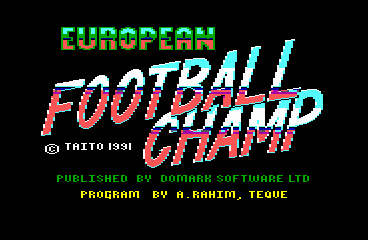 European Football Champ - C64 Screen