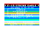 F-15 Strike Eagle - C64 Screen