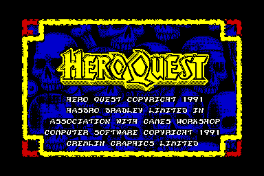 Hero Quest - C64 Screen