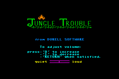 Jungle Trouble - C64 Screen