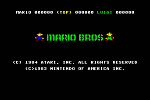Mario Brothers - C64 Screen