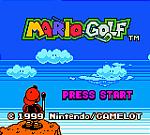 Mario Golf - Game Boy Color Screen
