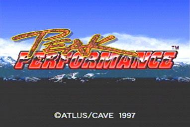 Peak Performance - PlayStation Screen