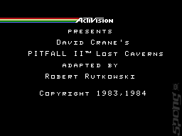 Pitfall II: Lost Caverns - Colecovision Screen