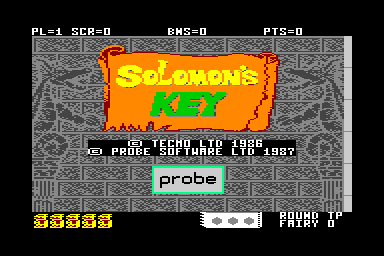 Solomon's Key - C64 Screen