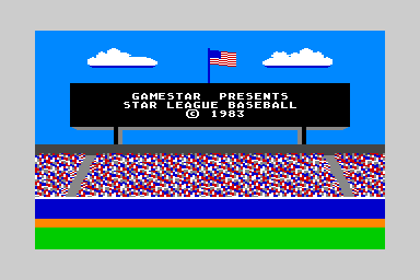 Star League Baseball - C64 Screen