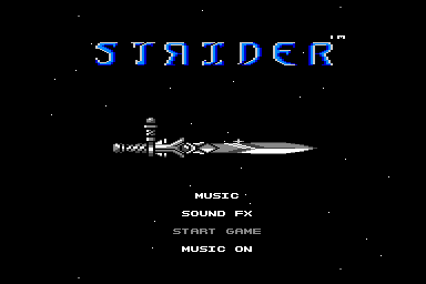 Strider - C64 Screen