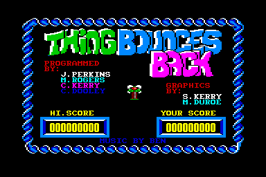 Thing Bounces Back - C64 Screen