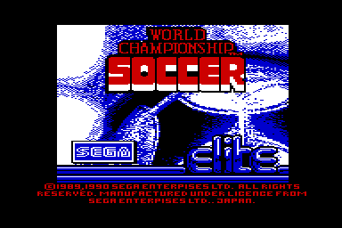 World Championship Soccer - C64 Screen