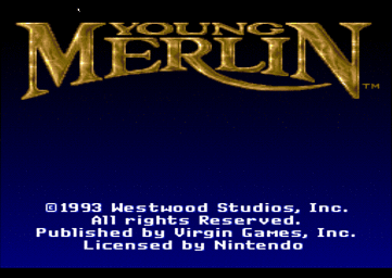 Young Merlin - SNES Screen